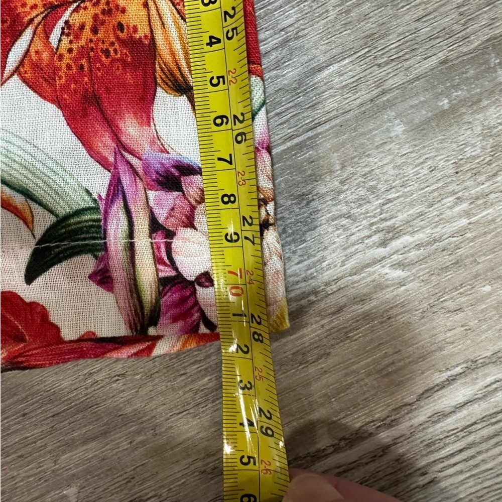 NEW LANHTROPY culotte linen pants in Full Bloom Print Small NWT wide leg - Picture 13 of 14